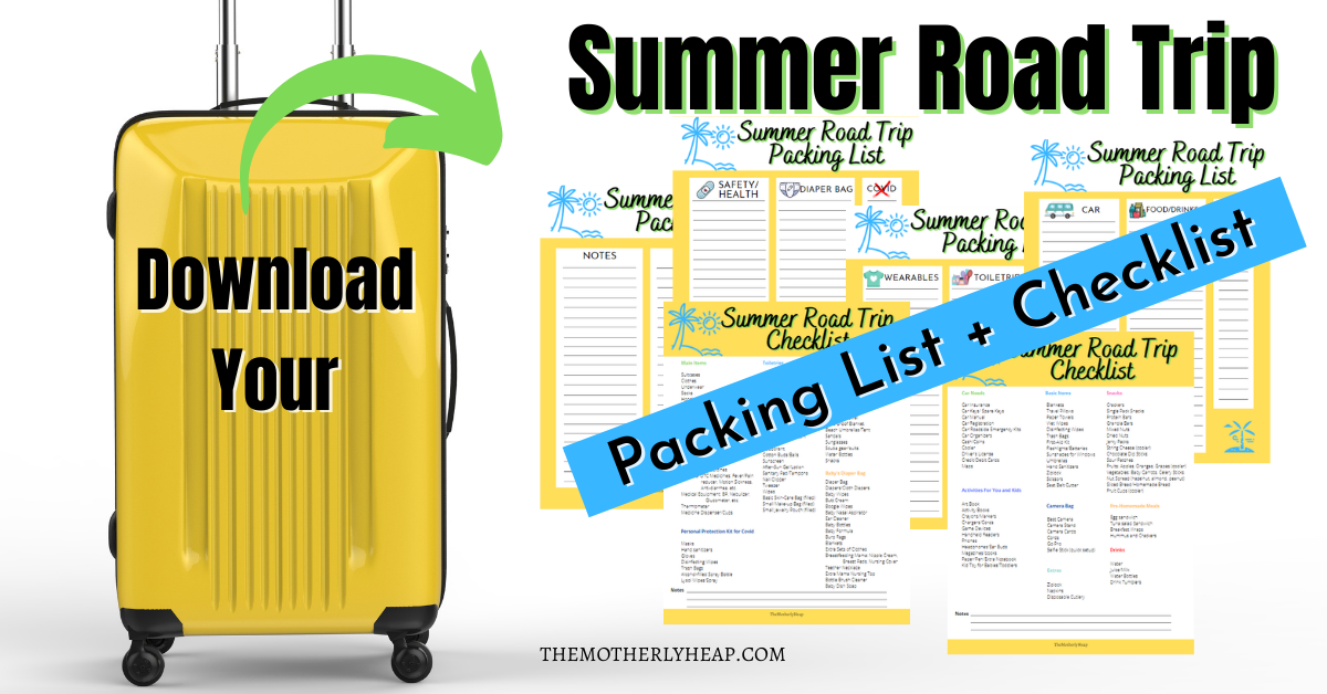 Family Road Trip Checklist For Summer (Plus Printable Packing List)